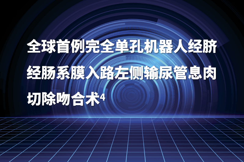全球首例完全单孔机器人经脐经肠系膜入路左侧输尿管息肉切除吻合术